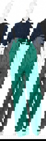 Rain Bib Overalls: Size 4X-Large, Polyester & Polyvinylchloride